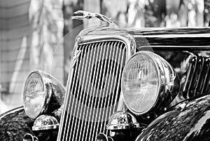 Classic Ford Hood & Grille With Grayhound Hood Ornament