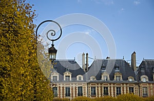 Classic French Architecture with Street lamp