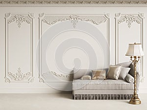 Classic furniture in classic interior with copy spac