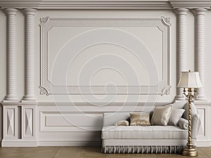 Classic furniture in classic interior with copy space photo