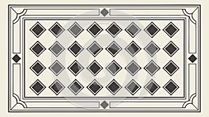 Classic Geometric Diamond Grid Pattern Frame, vector design Generative AI
