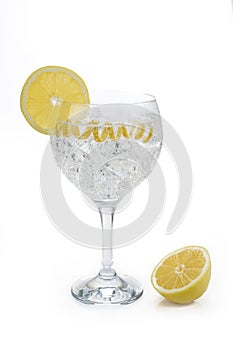 Classic gin and tonic with a lemon twist