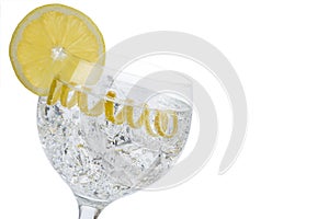 Classic gin and tonic with a lemon twist