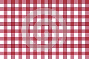 Classic gingham red square village pattern. vector checkerboard Chequer seamless pattern for textile, picnic table linen. grpahic