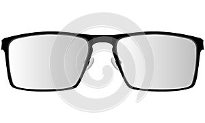 Classic glasses in a metal frame with optical lenses - dioptries