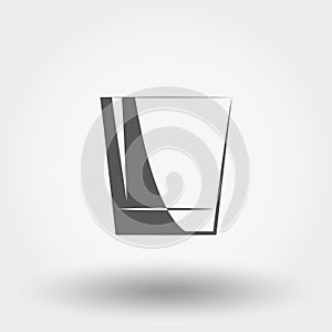 Classic glassful. Vector Icon.