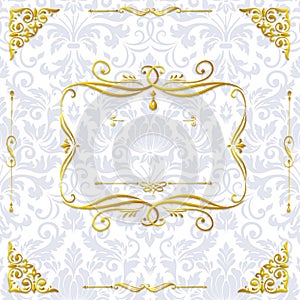 Classic gold and white design frame 2