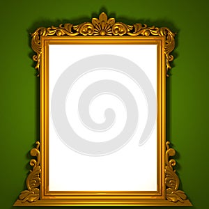 Classic golden frame