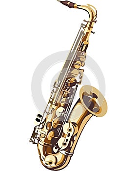 Classic golden saxophone design