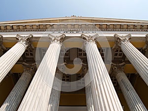 Classic greek columns