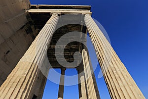 Classic Greek columns, Acropolis, Athens