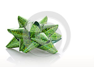 Classic Green Present Bow Isolated