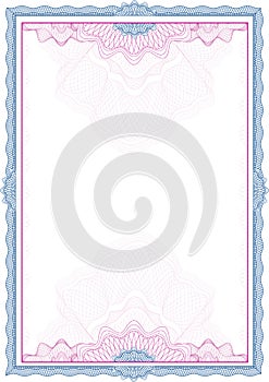 Classic guilloche border / diploma / certificate