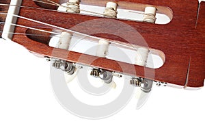 Classic guitar head on white