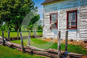 Classic heritage pioneer family farm house detail; eastern prairie.