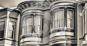 Classic home architecture of San Francisco buildings, California