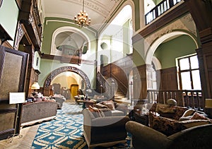 Classic hotel lobby