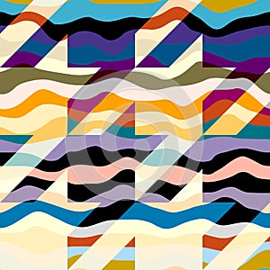 Classic Hounds-tooth pattern in a patchwork collage style.