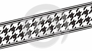 Classic Houndstooth Border Vector, Timeless Textile Pattern, vector design Generative AI