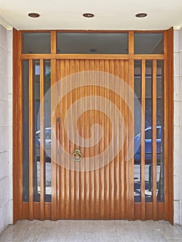 Classic house solid wooden entrance door