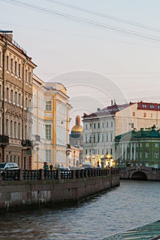 Classic houses on the Moika Embankment