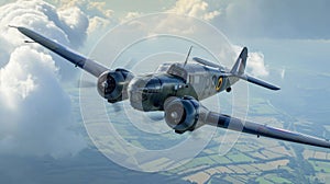 Classic and iconic WWII aircraft in the sky