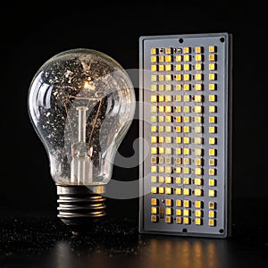 Evolution of Light Incandescent Bulb vs Modern LED Panel
