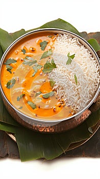 A classic Indian comfort food Dal Chawal, perfect for lunch.