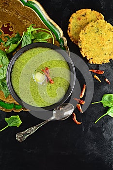 Makki Ki Roti with Sarson Ka Saag photo