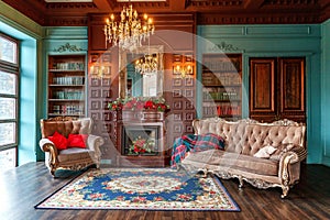 Classic Interior of home library