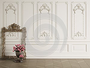 Classic interior mockup with copy space photo