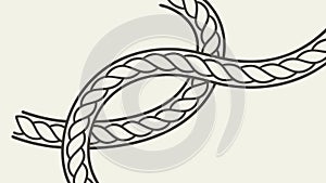 Classic Intertwined Rope Pattern Design, vector design Generative AI