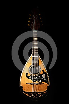 Classic Italian Mandoline from Napels, black background