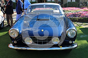 Classic italian sports car frontal view