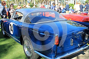 Classic italian sports car side rear view