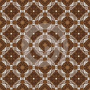 Classic Jogja batik pattern with simple brown color