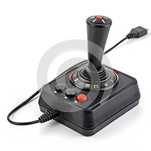 Classic joystick isolated on white background
