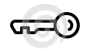 Classic Key Unlock Access Icon, vector design Generative AI