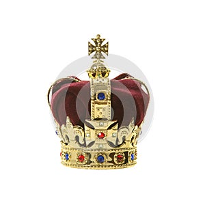 Classic kingâ€™s crown on a white background