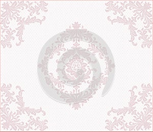 Classic lace damask ornament