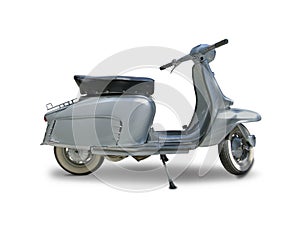 Classic Lambretta scooter isolated on white photo