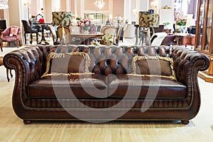 Classic leather sofa