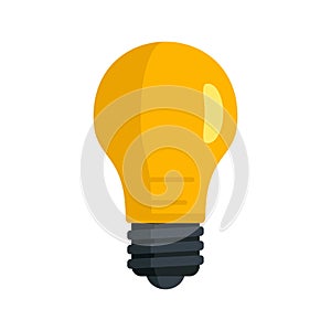 Classic light bulb icon flat isolated vector