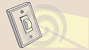 Classic Light Switch On, Energy and Illumination Concept, vector design Generative AI