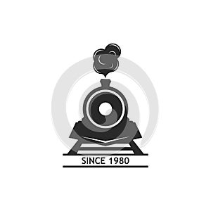 classic locomotive train logo vector icon illutration