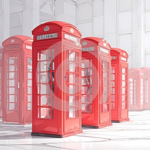 Classic London Phone Booths - Iconic Red Color