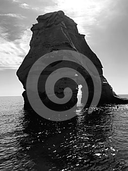 A classic look at the rock formations of Milos, a beautiful Greek island