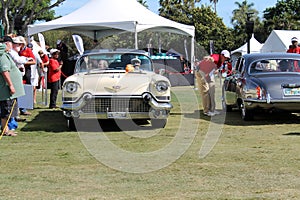 Classic luxury american car driving