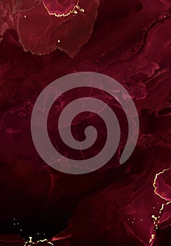 Classic magenta marble stone surface vector design background. Dark red ruby geode wedding invitation. Precious gem