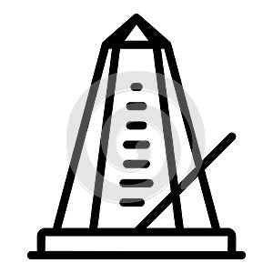 Classic metronome icon, outline style